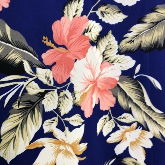 Lulu's Shifting Dears Blue Floral Open Sleeve Dress - Picture 5 of 8